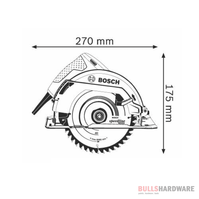 Bosch Circular Saw Machine 1100W 180Mm Gks 7000 Power Tools