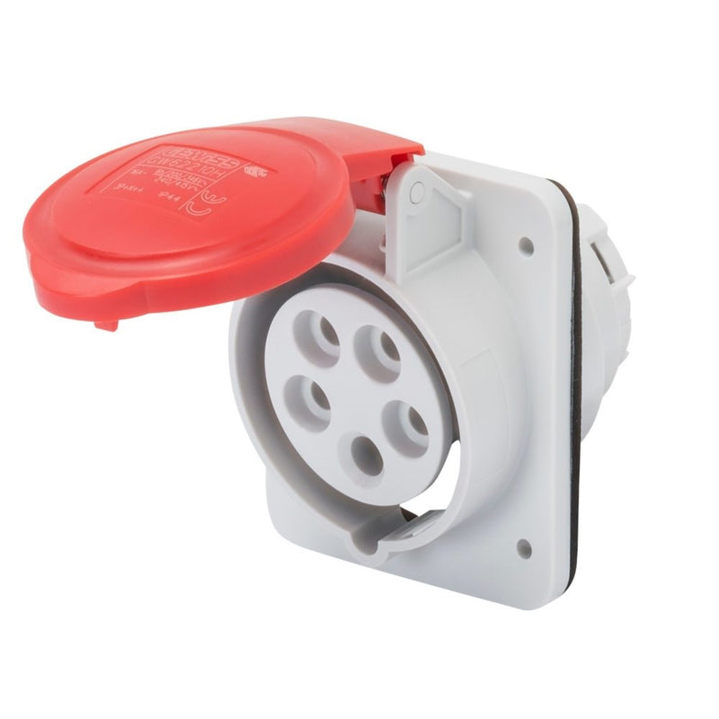 Gewiss Industrial Socket 32A 5Pin 415V IP44 | Panel Mounted Socked