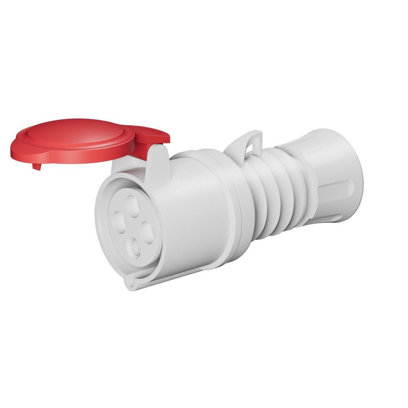 Gweiss Industrial Socket 32A 4Pin 415V IP44 | Female Mobile Socket