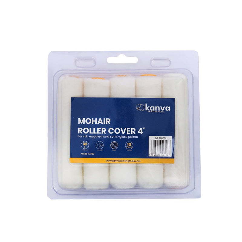 Kanva 4" Paint Roller Refill – Mohair Sleeve for Silk & Semi-Gloss Paints