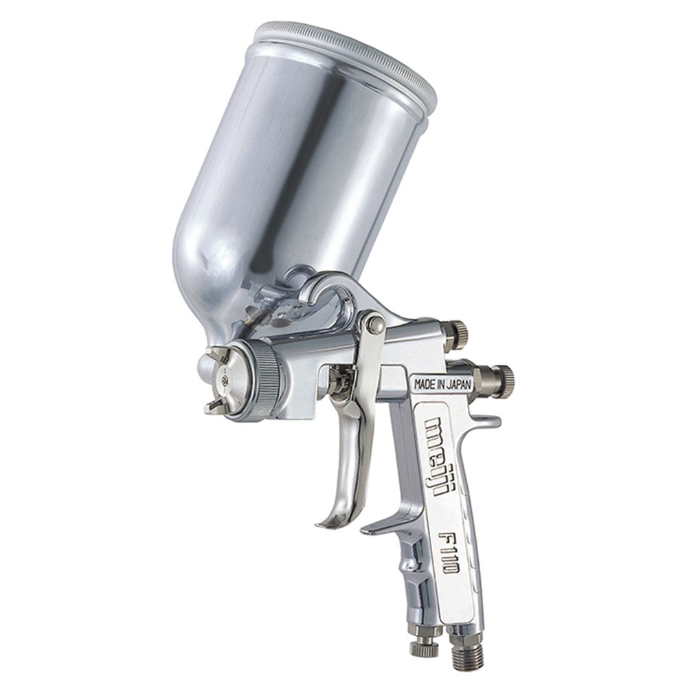 Meiji Spray Gun F110 Gravity with Paint Cup — Bulls Hardware LLC