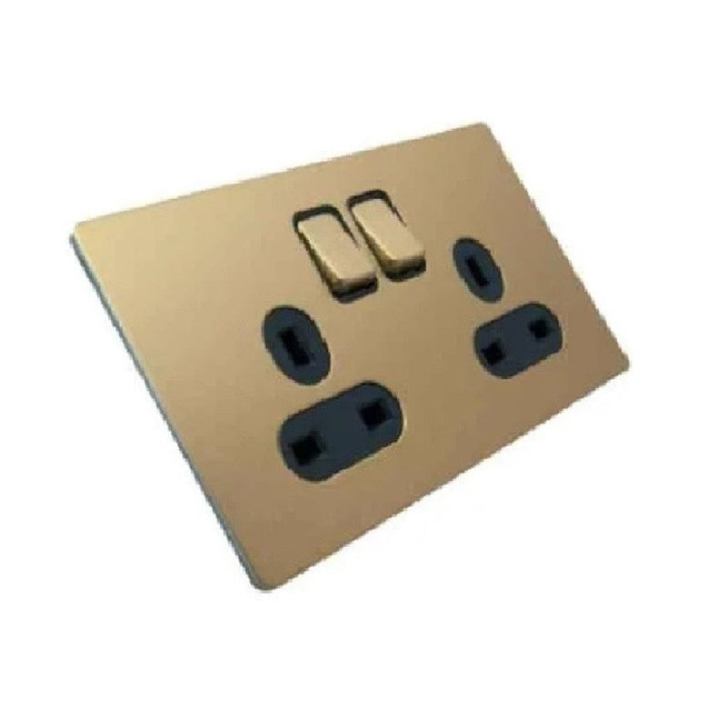 RR Vivan Metallic 13A Double Socket