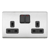 RR Vivan Metallic 13A Double Socket