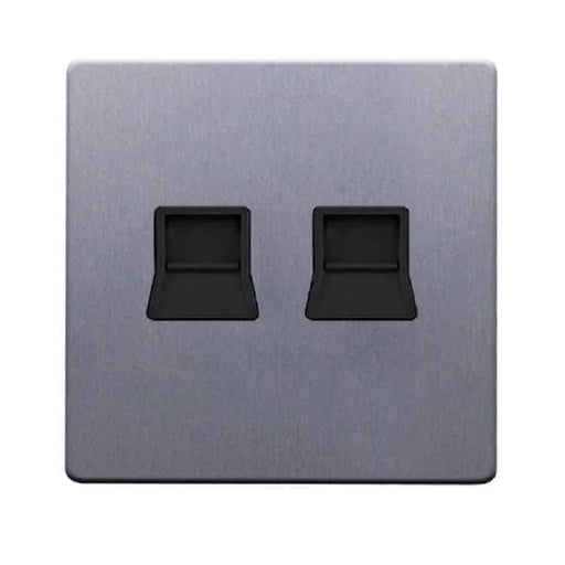 RR Vivan Metallic 2 Gang RJ45 Socket CAT6