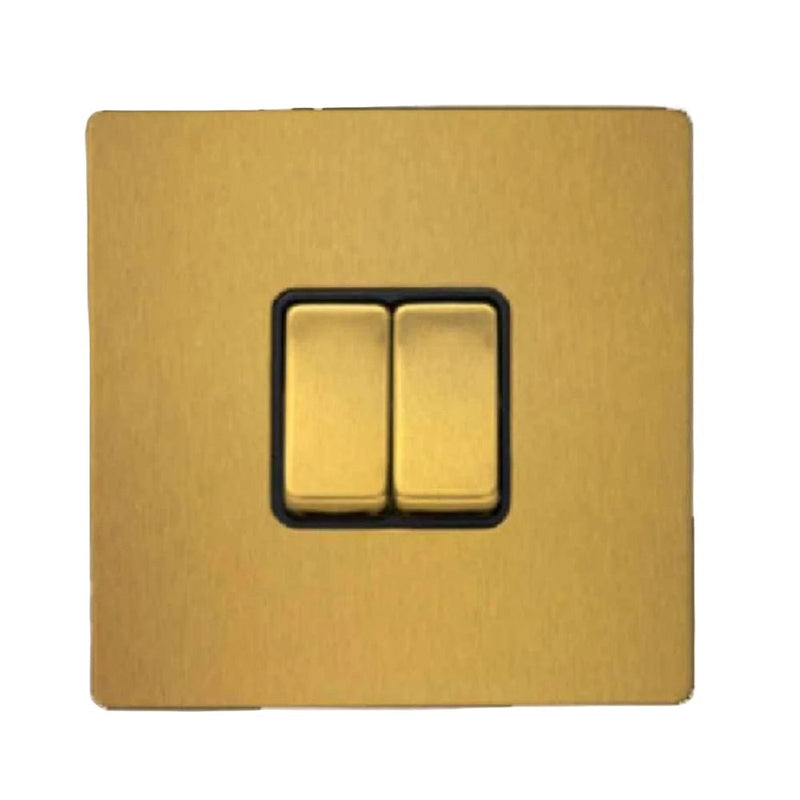 RR Vivan Metallic Switch 2 Gang 2 Way