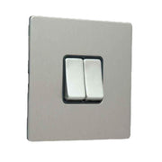 RR Vivan Metallic Switch 2 Gang 2 Way