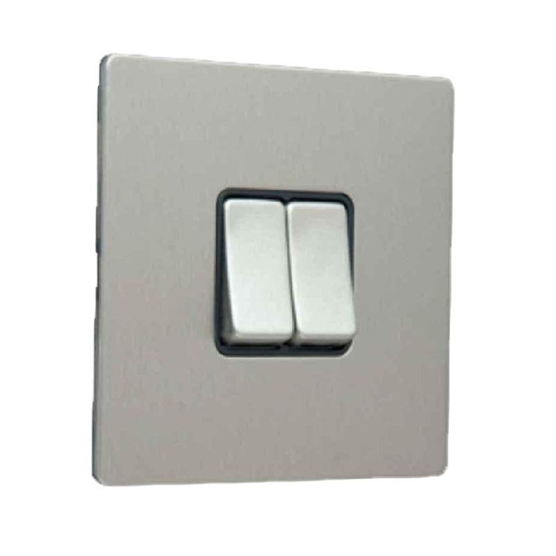 RR Vivan Metallic Switch 2 Gang 2 Way