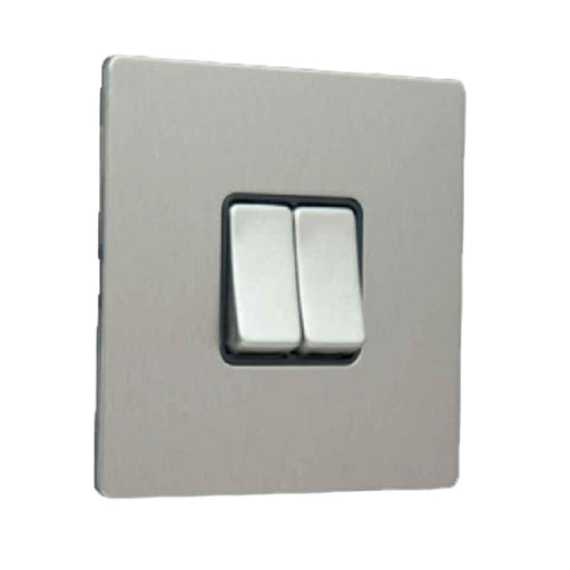 RR Vivan Metallic Switch 2 Gang 2 Way