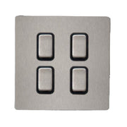RR Vivan Metallic Switch 4 Gang 2 Way