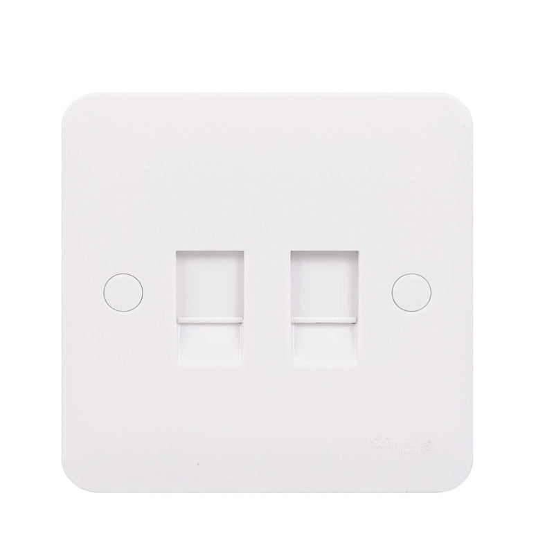 Schneider LISSE Data Socket RJ45 CAT6 2 Gang