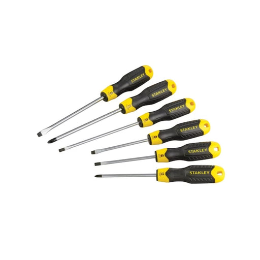Stanley Cushion Grip Screwdriver Slotted Phillips Screwdriver Set of (6p/set)   0 65 007