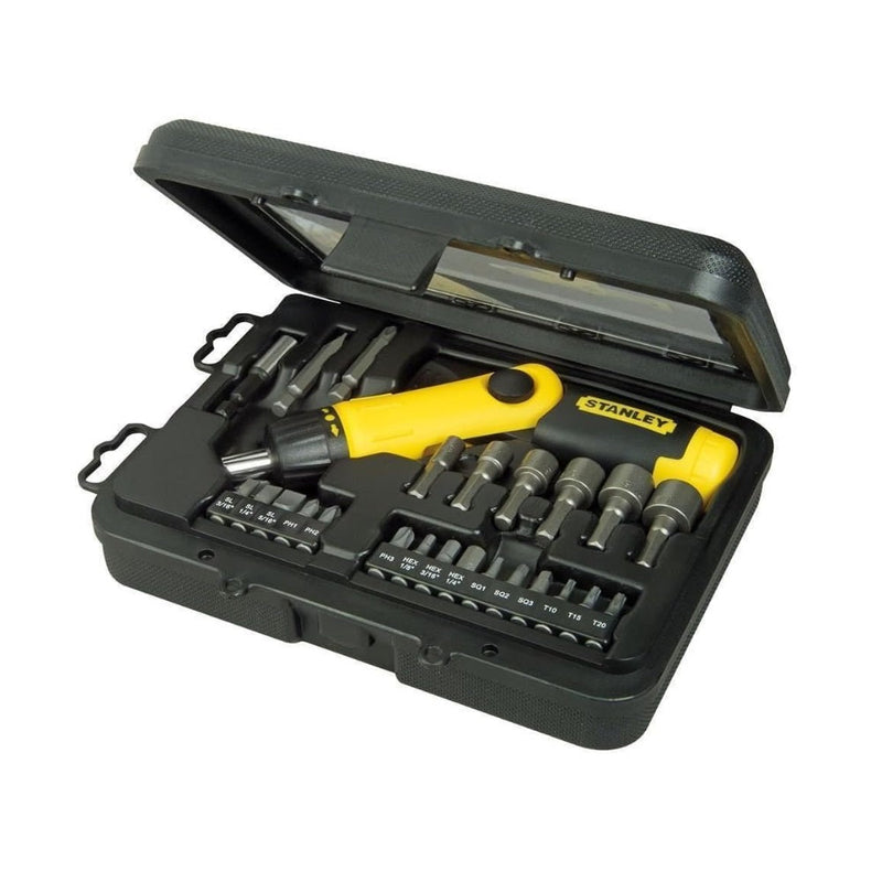 Stanley Ratcheting Screwdriver Pistol Grip Kit (25p/set)   0 63 022