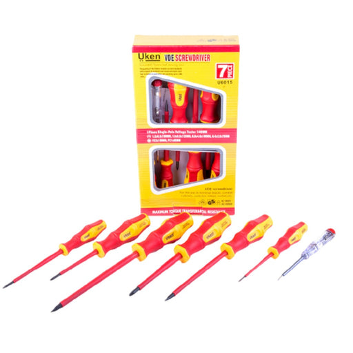 Uken Screw Driver Set VDE Insulated 7Pcs
