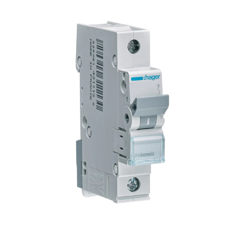 MCB Circuit Breaker Hager MCN140 6kA 1Pole - 40A