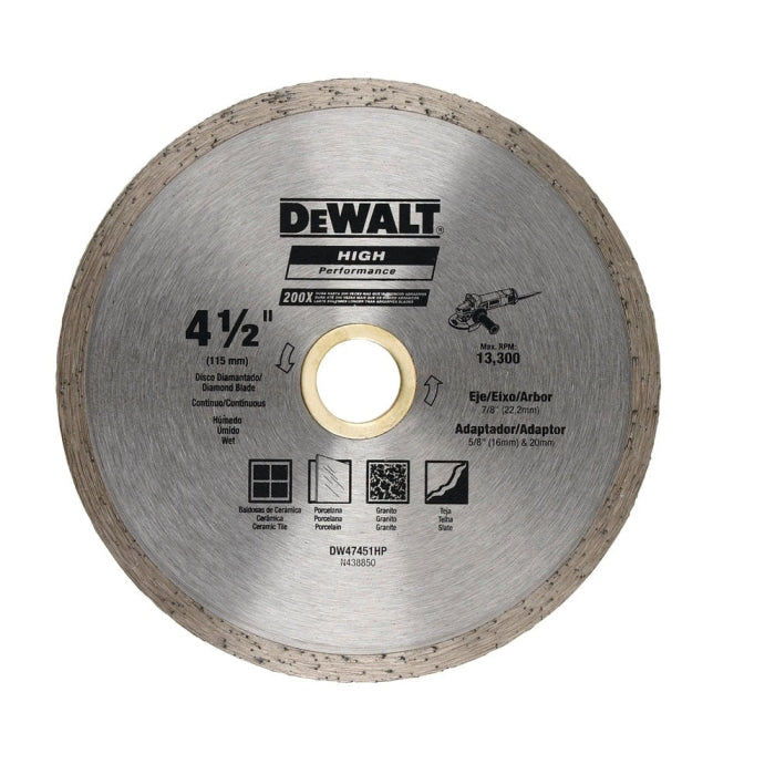 Dewalt Marble, Granite and Tile Cutting Disc Continous Rim — Bulls