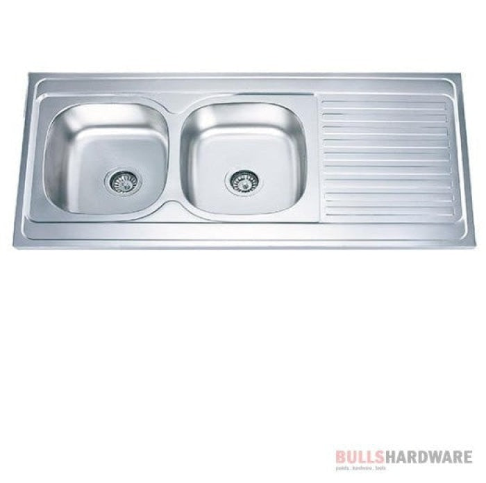 Kitchen Sink Double Bowl + Tray 120 X 60 Cm