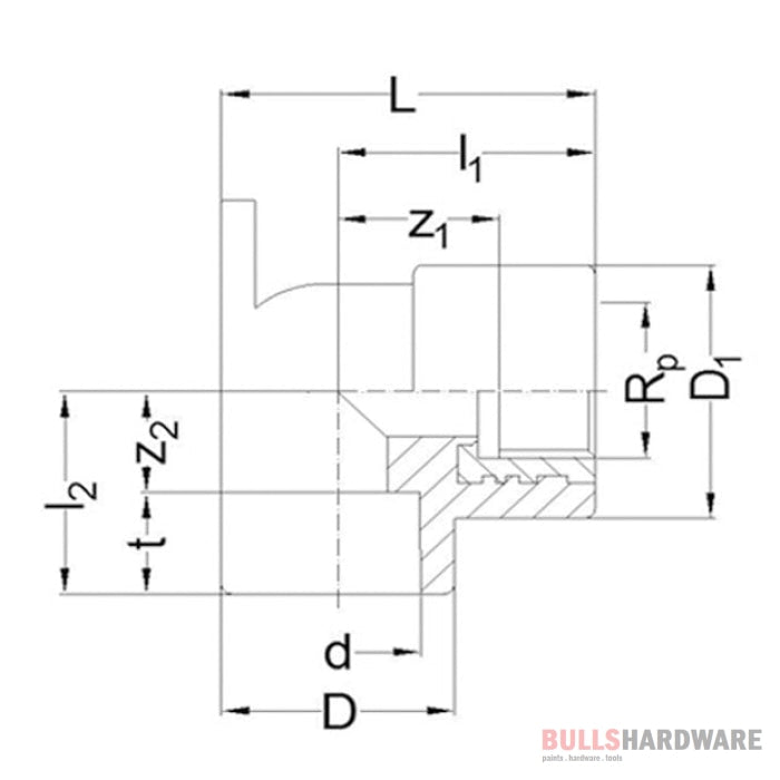 Wefatherm Ppr Female Elbow Wall Mounted